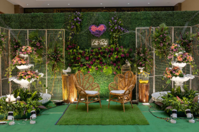 Premium flower decorations for engagement function in Tamil Nadu