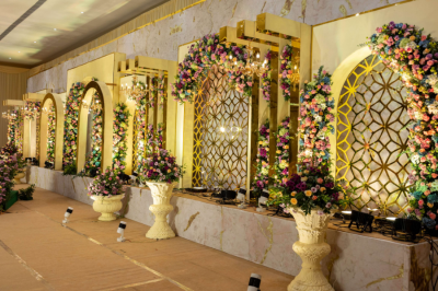 Premium flower decorations for engagement function in Tamil Nadu