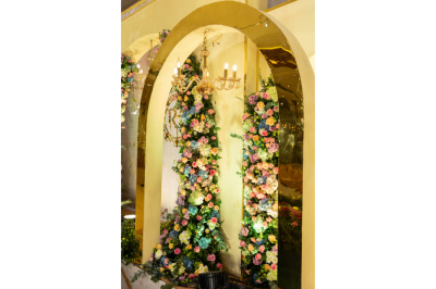 South Indian flower decorations with jasmine and roses