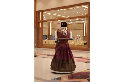 reception robot in wedding hall